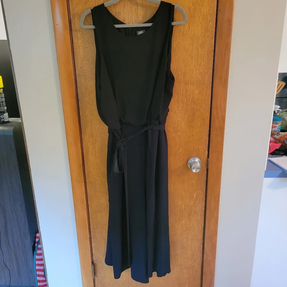 Vince Camuto Black Blouson Jumpsuit Plus Size 18W Wide Leg - Picture 4 of 8